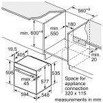 【展銷品】 Bosch HBG7563B1 71公升 Series 8 嵌入式焗爐