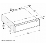 Gaggenau WS461102 20公升 400 series 嵌入式暖碗碟櫃 (煤灰色)