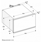 Gaggenau WSP222102 54公升 200 series 嵌入式暖碗碟櫃 (碳黑色)