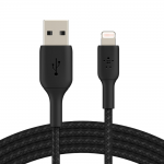 Belkin CAA002bt2MBK BOOST↑CHARGE Lightning 至 USB-A 編織充電線纜 (2米) (黑色)