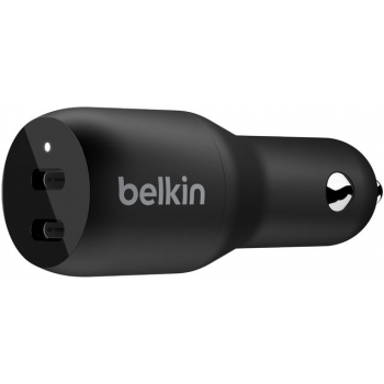 Belkin CCB002btBK BoostCharge 36W 雙USB-C 車用充電器