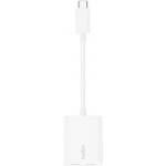 Belkin F7U081btWH RockStar™ USB-C 音訊 + 充電轉接器 (白色)