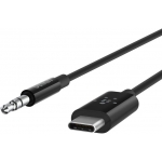 Belkin F7U079bt03-BLK RockStar 帶 USB-C 連接器的 3.5 毫米音頻線