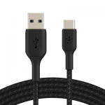 Belkin CAB002BT0MBK BOOST↑CHARGE Braided USB-C to USB-A 充電線 (0.15米) (黑色)