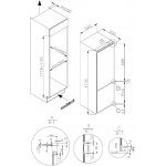 Cristal 尼斯 BS325EW 241公升 嵌入式雙門雪櫃