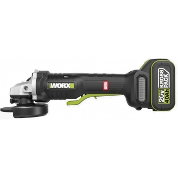 Worx 威克士 WU835 100毫米 無碳急停調速角磨機 (4.0Ah電池 ╳ 2 配6A充電器)