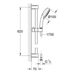 Grohe Lineare 面盆龍頭 + Lineare 浴缸/淋浴龍頭 + Tempesta 4速手提花灑 (32114001+33849001+27787002)