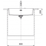 Franke MRG 610-72 Maris 花崗岩 單昇盆 (瑪瑙黑) (114.0655.090)