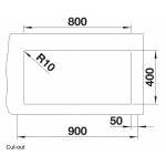 Blanco 527174 SUBLINE 800-U 83厘米 花崗岩廚用昇盤 (Soft White)